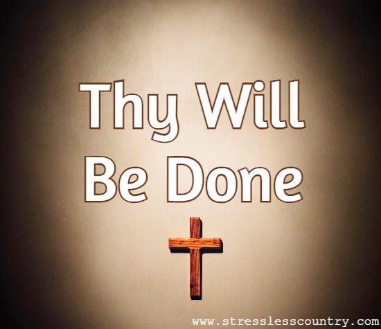 Thy will be done