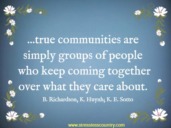 Today, the meaning of “community
