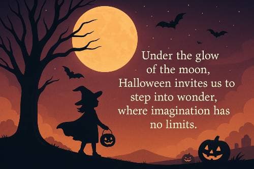 Under the glow of the moon, Halloween invites us to step into wonder, where imagination has no limits.