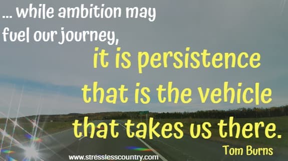 persistence will take us far