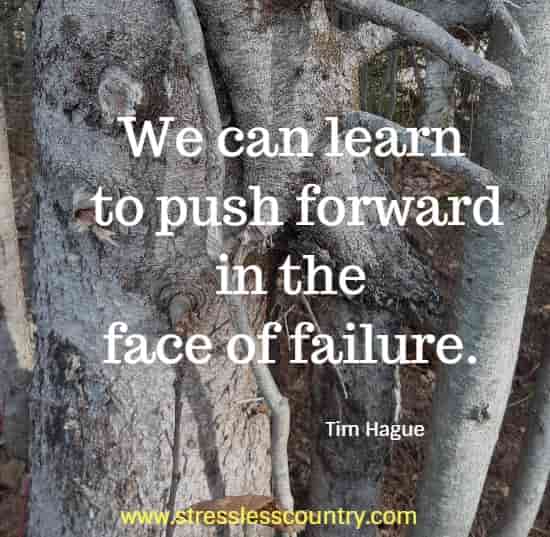We can learn to push forward in the face of failure. Tim Hague