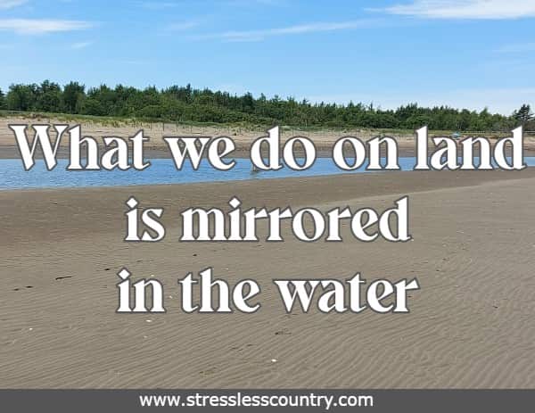 What we do on land is mirrored in the water