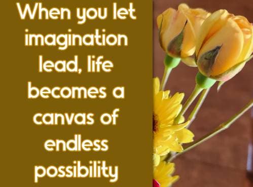 When you let imagination lead, life becomes a canvas of endless possibility