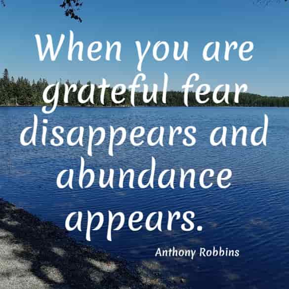 When you are grateful fear disappears and abundance appears.