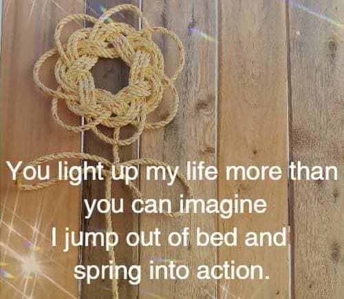 you light up my life more than you can imagine I jump out of bed and spring into action