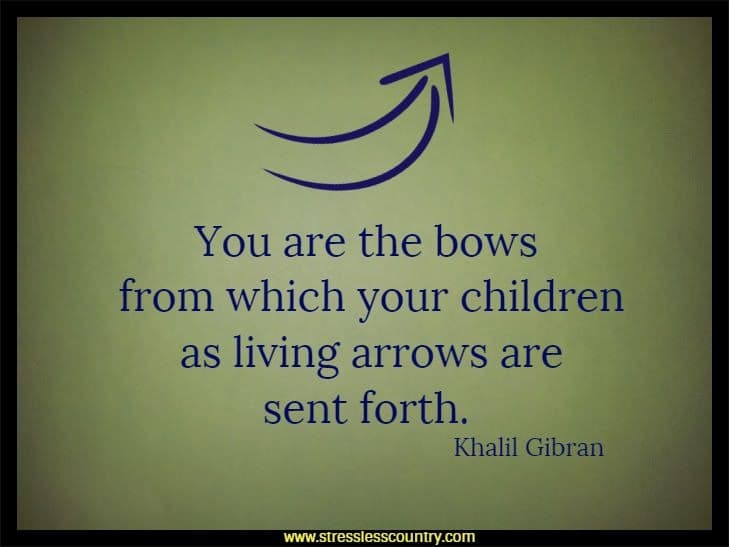 You are the bows from which your children as living arrows are sent forth.