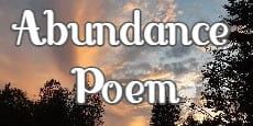 Abundance Poem 