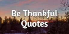 Be Thankful Quotes