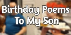 Birthday Poems to my Son