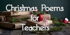 Christmas Poems for Teacher