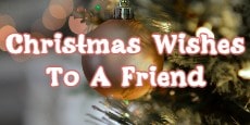 Christmas Wishes To A  Friend