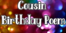 Cousin Birthday Poem