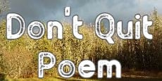 don't quit poem