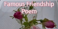 Famous Friendship Poems 