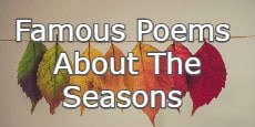 Famous Poems About The Seasons