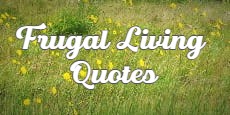 frugal living quotes