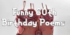 Funny 60th Birthday Poems
