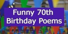 Funny 70th Birthday Poems