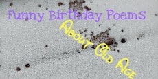 funny birthday poems about aging