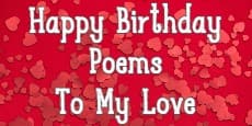 Happy Birthday Poems To My Love