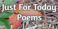 Just For Today Poems