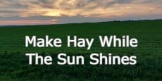 Make Hay While The Sun Shines poem page