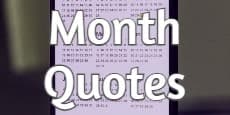 Month Quotes