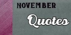 November Quotes