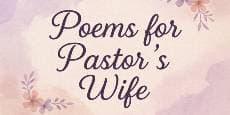 Poems for Pastor's Wife