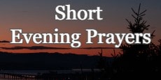 short evening prayers