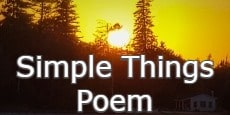 simple things poem