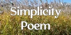 simplicity poem