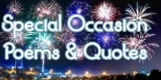 Special Occasion  Poems & Quotes