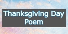 Thanksgiving Day Poem