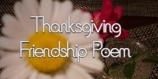 Thanksgiving Friendship Poem