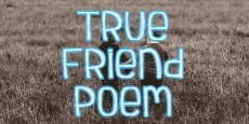 True Friend poem